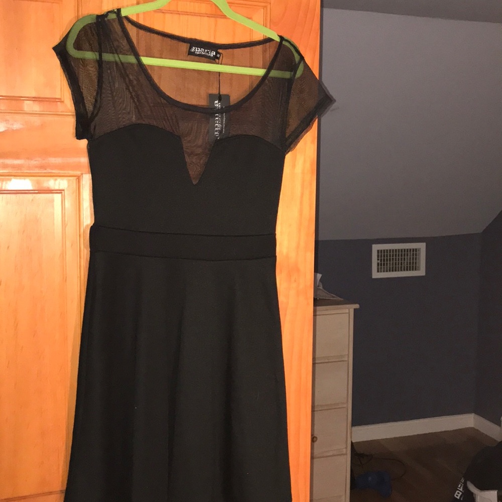 Little Black Mesh Dress